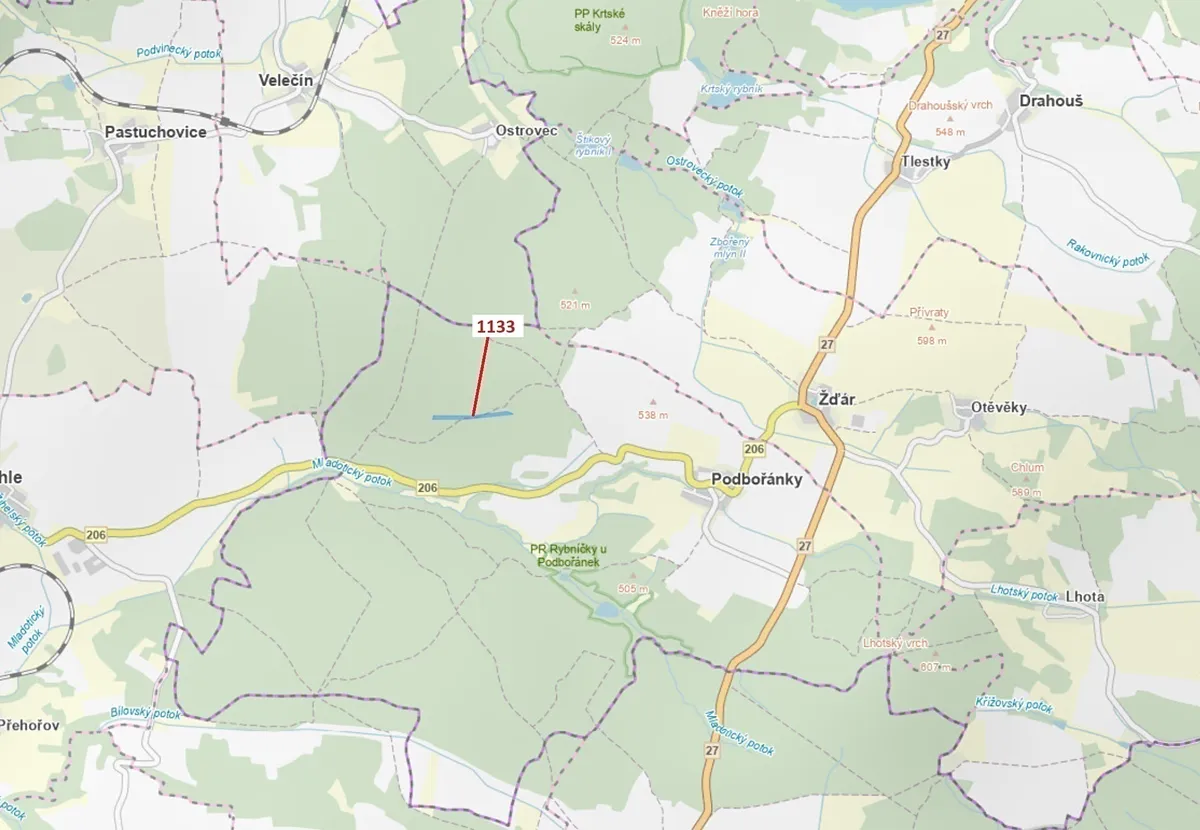 Dražba lesa 7895 m²
